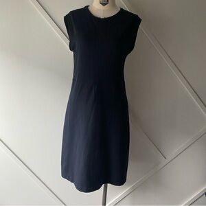 Filippa K Sleeveless Navy Midi Dress S | Minimal Scandinavian| Elegant Capsule